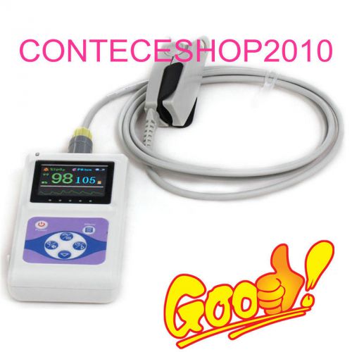 FDA CE Color OLED Pulse Oximeter, USB PC Software + Adult Probe, CMS60D