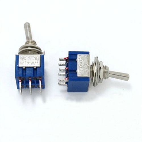 2pcs new 6-pin dpdt on-on toggle switch 6a 125vac for sale