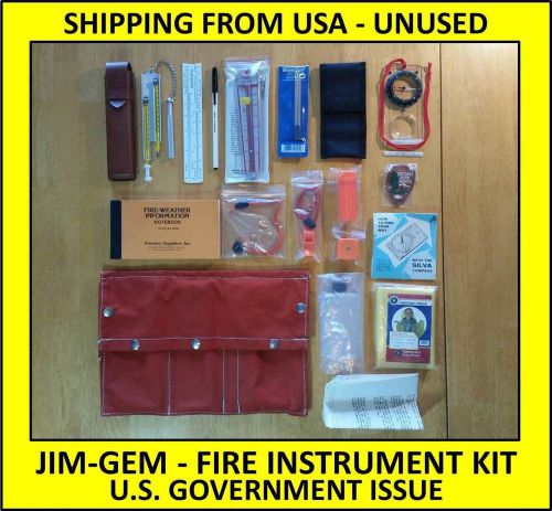 Jim-gem fire instrument kit wind meter silva compass princo sling psychrometer for sale