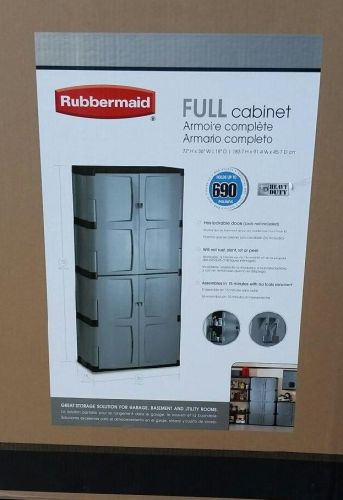 Rubbermaid 7083 Plastic Storage Cabinet Full Double Door 36&#034;W X 18&#034;D X 72&#034;H
