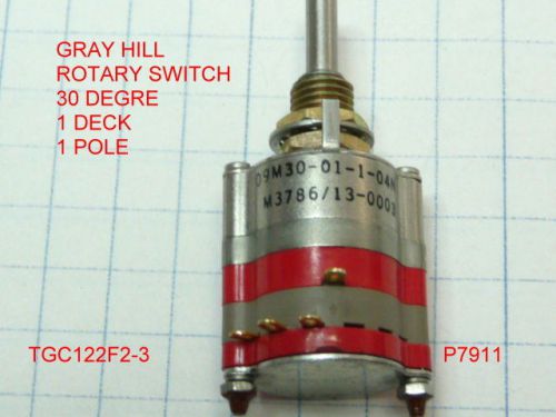ROTARY SWITCH GRAY HILL 09M30-01-1-04N