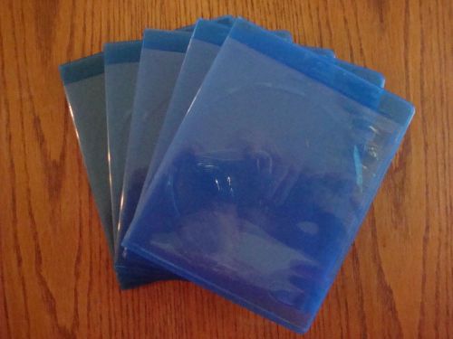 5 Blu-Ray Cases thin (1/2 normal thickness) holds one disc.