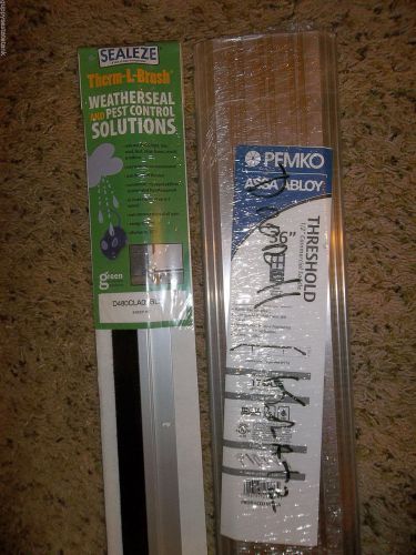 Dr11 pemko 36” threshold 1/2 commercial saddle 171a36 + therm-l-brush sweep kit for sale