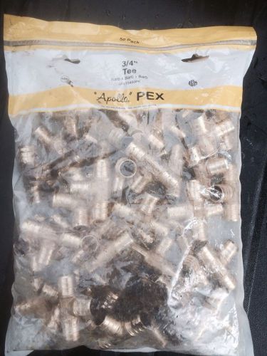 (50) 3/4&#034; pex tee brass crimping fittings appolo for sale