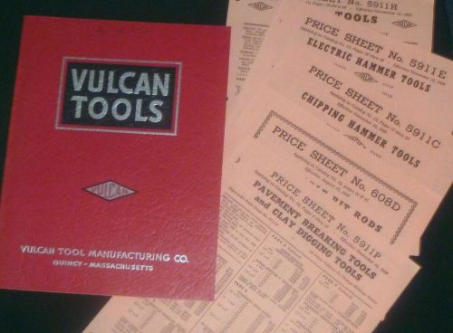 1960 VULCAN TOOLS Quincy MA DEALER CATALOG-Construction,DISPLAYS,FACTORY PHOTOS