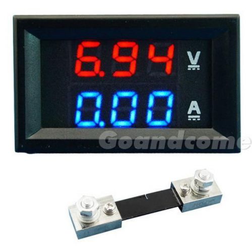 Dual LED DC Digital Display Ammeter Voltmeter LCD Panel Amp Volt 100A 100V G1CG