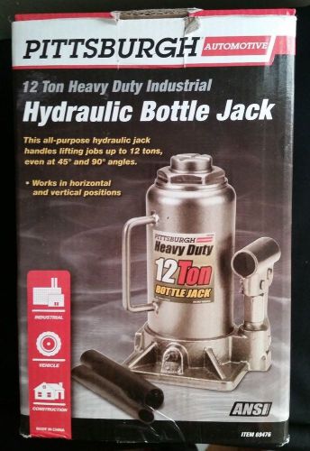 Pittsburgh 69476 12 Ton Hydraulic Bottle Jack  GREAT CONDITION USED ONLY ONCE