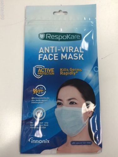 RespoKare Antiviral Face Mask Brand New 1 Piece FREE SHIP