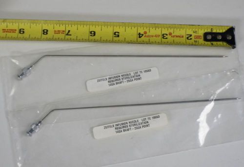 2 new  zeitels infusion needle 14ga shaft 25ga point !!!     g598 for sale