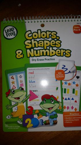 LeapFrog Colors, Shapes and Numbers Dry Erase Practice Workbook for Pre-K