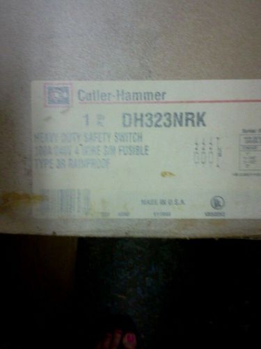 CUTLER-HAMMER DH323NRK 240Vac SAFETY SWITCH 100A 2pole