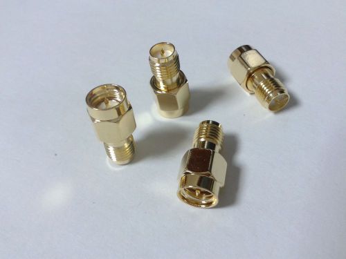 100 pcs Gold plate SMA male plug to RP-SMA female plug RF coaxial connector