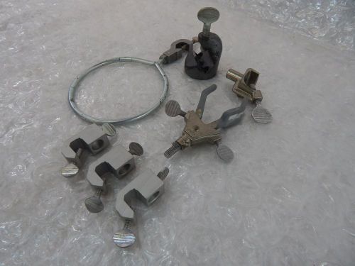LOT OF 7  FISHER AND NON FISHER LABORATORY CLAMPS