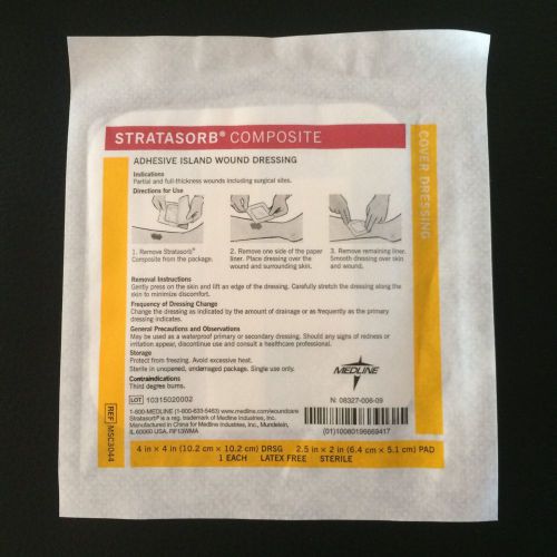Stratasorb 2.5x2.5 adhesive dressing #msc3044 - case of 20 for sale