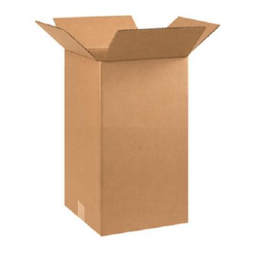 Corrugated cardboard tall shipping storage boxes 10&#034; x 10&#034; x 20&#034; (bundle of 25) for sale