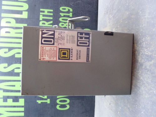 SQUARE D I-LINE 30 AMP BUSWAY SWITCH CAT: PQ3603G #921258 3PH 3W 600VAC USED