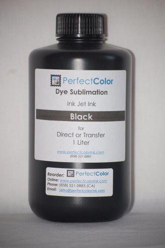 Perfect Color Dye Sub (Dye Sublimation) 1 Liter Ink Bottle, WF Epson DX - Black