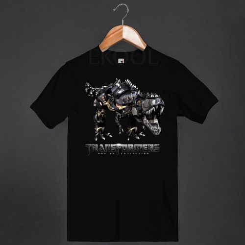 Transformers age of extinction Dinobots New Logo Black T-Shirt