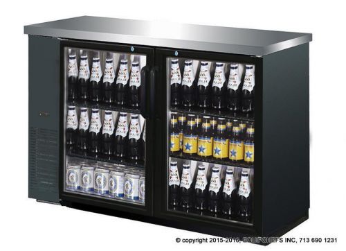 New ubb 24 48g equipchefs 48&#034;  2 glass swing door back bar cooler for sale