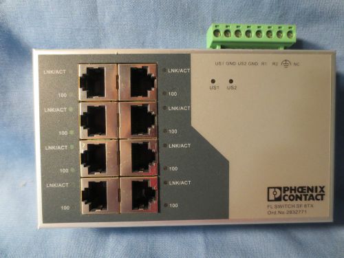 PHOENIX CONTACT FL SWITCH SF 8TX ETHERNET SWITCH 2832771 - USED