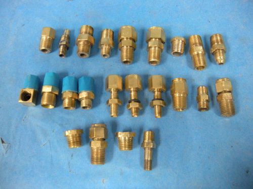 Swagelok Brass Coupler Adapters Compression, NPT Various Lot of 23