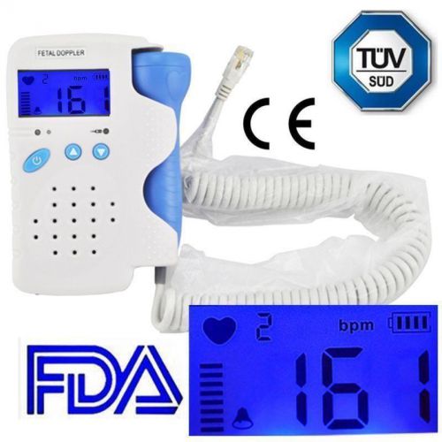 Ce fda new lcd display fetal doppler prenatal baby heart monitor 3mhz speaker for sale