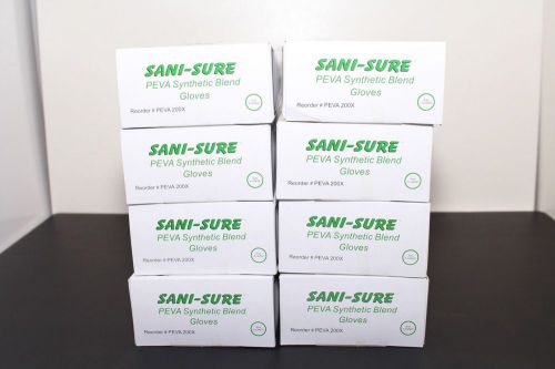 NEW  Sani-Sure PEVA Synthetic Blend Gloves, 200/ Box (8 Boxes/ Listing), X-Large