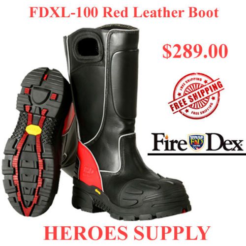 Structural Firefighter Leather Boots Fire-Dex FDXL-100; You Choose Size