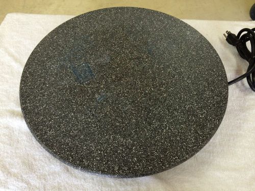 Hatco GRSSR-18, 18-in Round Portable Heated Stone Shelf, Gray Granite