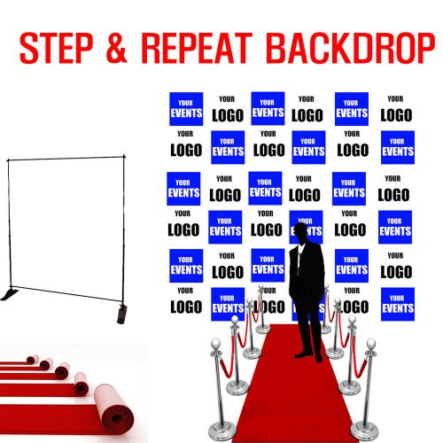 Step and Repeat Red Carpet Backdrop Banner 6&#039;W x 8&#039;H (BANNER ONLY)