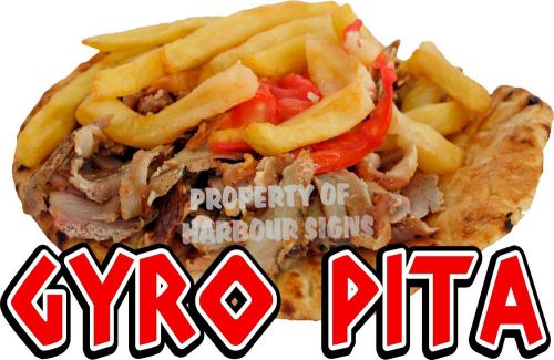 Gyro Pita Decal 14&#034; Gyros Concession Cart Restaurant Greek Food Truck Vinyl Menu