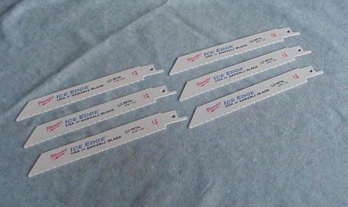 6 Milwaukee Ice Edge Sawzall Blades-6 Inch