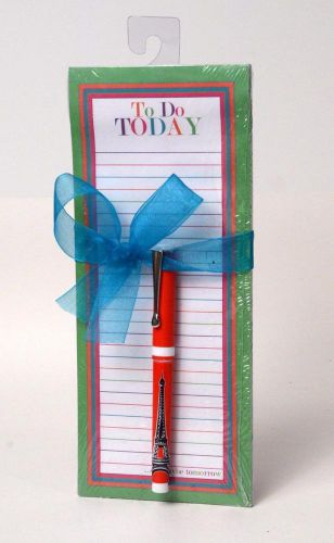 TO DO TODAY LINED MAGNETIC LIST NOTE PAD &amp; PEN 60 HEAVYWEIGHT SHEETS NEW