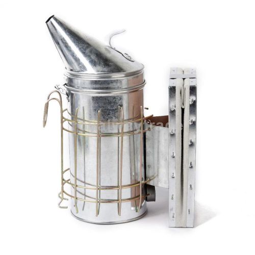 Bee hive smoker with heat shield beekeeping equipment tool dia.7.1&#039;&#039; for sale
