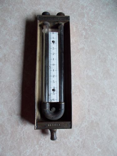 Antique Boston, Mass. Industrial Nathaniel Tufts Gas Flow Meter Copper Porcelain