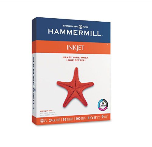 Hammermill 105050 Inkjet Paper 96 Brightness 24lb 8-1/2 x 11 White 500 Sheets...