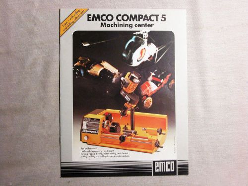 Emco Compact 5 Mini Lathe Brochure, Printed in Austria