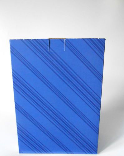 6 decorative shipping boxes blue stripes 8 7/8&#034; x 5 1/2&#034; x 12 1/4&#034; for sale