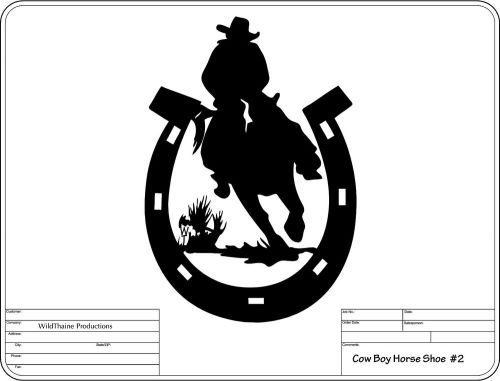 DXF File Cowboy Horse Shoe #2 CNC dxf  Plasma Laser Vector Dxf Cnc cnc