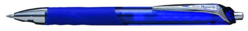 Pentel Hyper G Retractable Gel Roller Pen, 0.5mm, Fine,Blue Ink,12 pk (KL255-C)