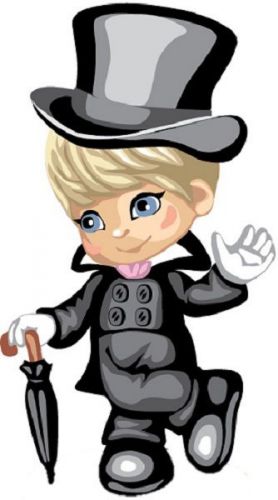 30 Custom Little Gentleman Personalized Address Labels