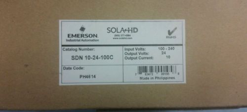 SOLA/HEVI-DUTY SDN10-24-100C DC Power Supply *NEW*