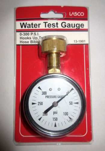 LASCO WATER TEST GAUGE 13-1901 HOOKS UP TO ANY HOSE BIBB NEW IN PACKAGE