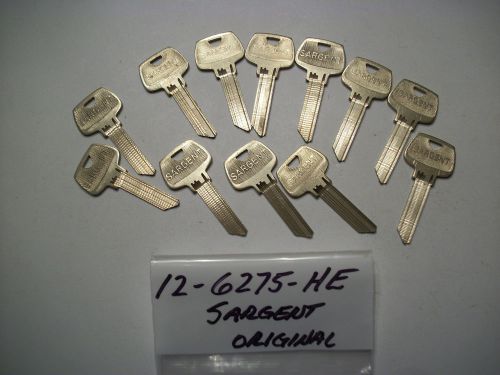 Locksmith LOT of 12 - Key Blanks for SARGENT, 6275-HE, 6 PIN, Originals, Uncut