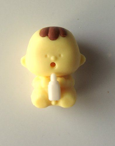 NEW Baby Boy Alien Japanese Erasers. 2 Pack. Yellow