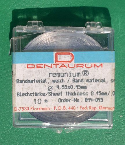 DENTAURUM Remanium SOFT Tape Baud Stuff sheet thickness 0.15 mm or 0.10 mm NEW!