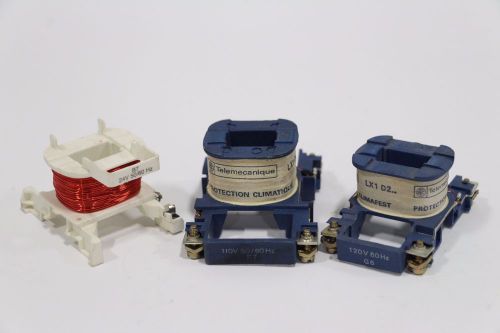 Lot of 3) telemecanique lx1 24v 110v 120v 50/60hz coil contactor d4 d2 for sale