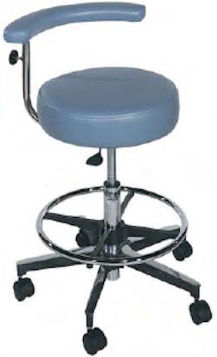 Galaxy 1066 Round Seat Dental Assistant&#039;s Hygienist Stool Chair w/ Foot Rest