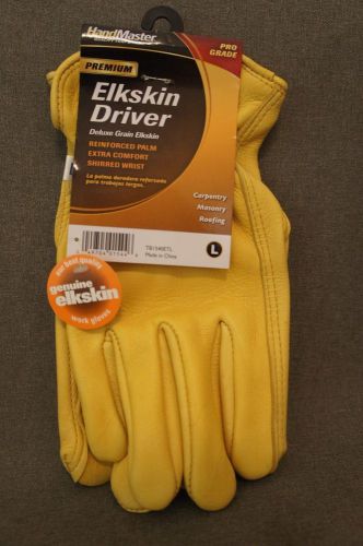 Handmaster drivers/work Elkskin gloves Prograde. TBI540ETL Lg.