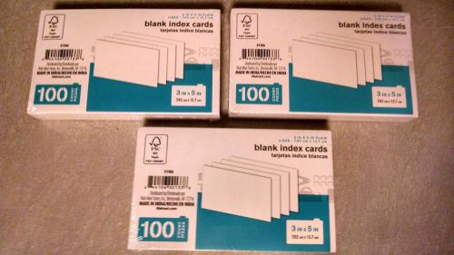 3 packs of 100 count - Blank Index cards FSC MIX PAPER - 300 total
